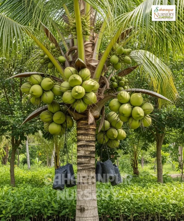coconut palm tree Coconut Palm Tree, Coco palm tree, Coco Palm, Cocos nucifera, Ornamental Trees, Landscaping Trees, Saharanpur Nursery Wholesale plant supplier, nursery in India, Landscaping company