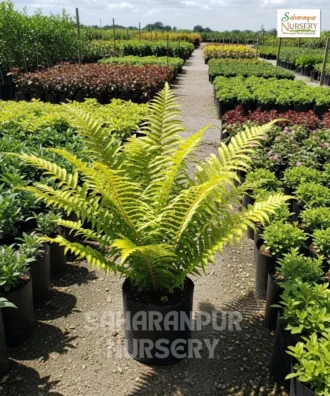Golden Fern Plant, Nephrolepis Exaltata Golden, Pivla Fern, Golden Boston Fern, and Golden Spike Moss, Saharanpur Nursery Wholesale plant supplier, nursery in India, Landscaping company