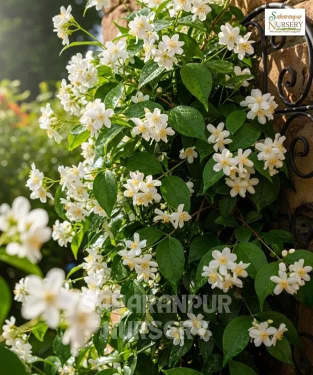 Star Jasmine, Trachelospermum Jasminoides, Evergreen Jasmine, Confederate Jasmine, Saharanpur Nursery Wholesale plant supplier, nursery in India, Landscaping company