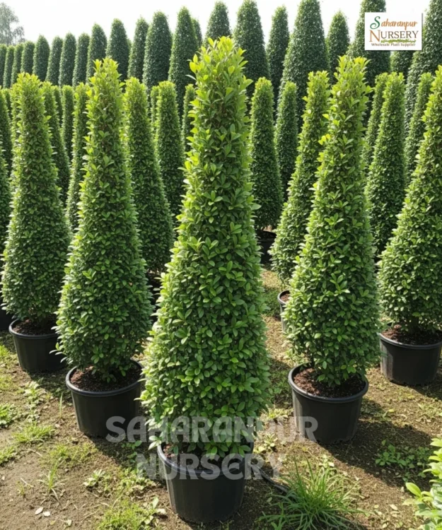 Carmona Cone Shape (2) Carmona Cone Shape, Carmona Retusa, Fukien Tea Tree, Saharanpur Nursery Wholesale plant supplier, nursery in India, Landscaping company