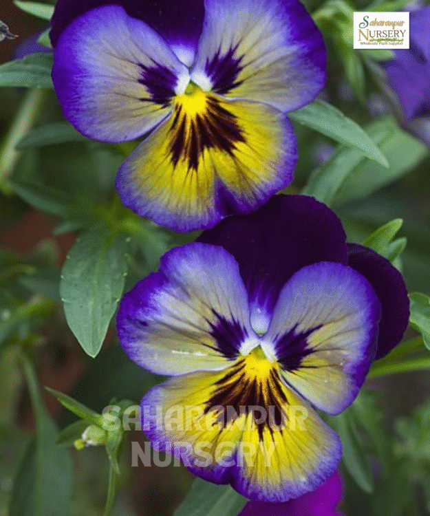 Pansy Flower Plant, Viola wittrockiana, Viola tricolor var. hortensis, Saharanpur Nursery